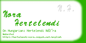 nora hertelendi business card